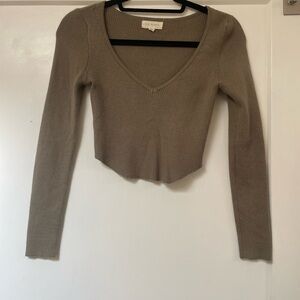 La Hearts Green Crop Top